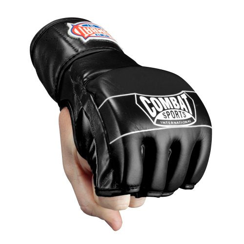 Combat Sports Traditional MMA Fight Gloves - color: Black / Blue, size: Standard