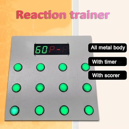 Agile Reaction Training Lamp for Desktop, Speed-Adjustable Reaction Lights with Timer & Score Counter,for Sports Training & Fun Games