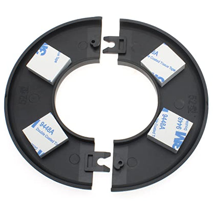 4 Pcs 2.0 Inch Wall Split Flange ABS Round Escutcheon Plate Wall-Mounted Self-Adhesive Water Pipe Cover for Water Pipe Faucet Decoration Accessories, Black