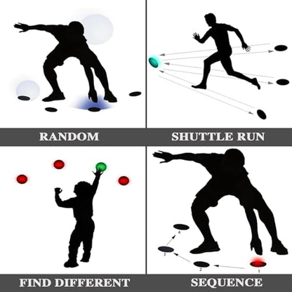 McbeAn Reaction Training Light, Agile Reaction Training Kit with Remote Control, 4 Training Modes, 4 Light Colors, Improve Balance/Reaction/Agility/Speed/Cognition, for Physical Training - size: 8 Light