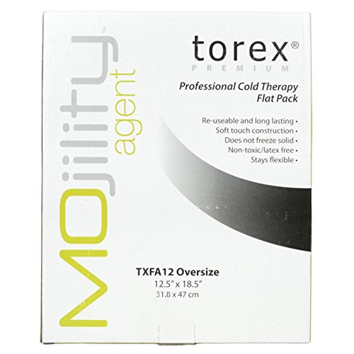 Torex Cold Pack Black Oversize 12.5 x 18.5 inches, Durable and Reusable | Flexible Gel Filling | Freezer Ready | Long-Lasting Temperature Retention | Portable Relief Solution