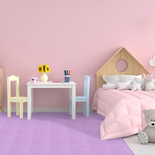 Shihanee 16 Foam Floor Interlocking Tiles, 11.8 x 11.8 Inch, Purple - color: Purple