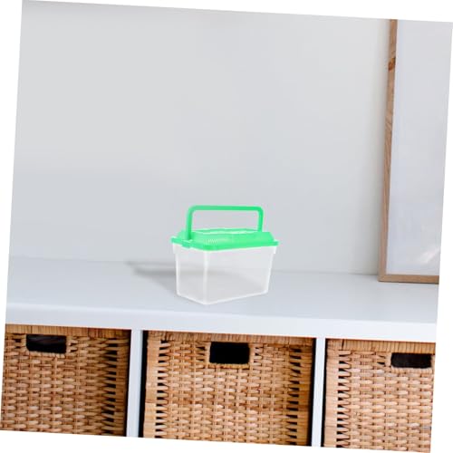 TOYANDONA Portable Handheld Aquarium Box for Betta Fish Turtles and Small Pets Clear Plastic Mini Fish Tank Habitat for Travel and Feeding Versatile Reptile Cage with Modern Design