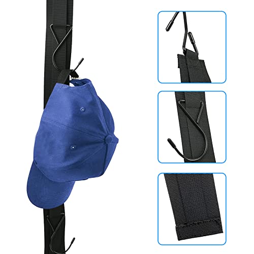 2Pcs Hockey Hanger Portable Hanging Dryig Rack Hockey Gifts for Home and Outdoor Using in Ice Hockey Skating Football Camping Fishing 5 Hooks - color: Black X2pcs