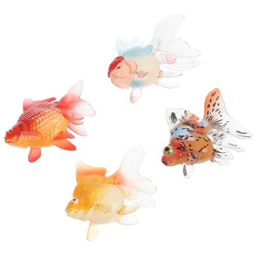 Toyvian Safe Lightweight Plastic Fish Model Toys Goldfish Simulation for Boys and Girls Education