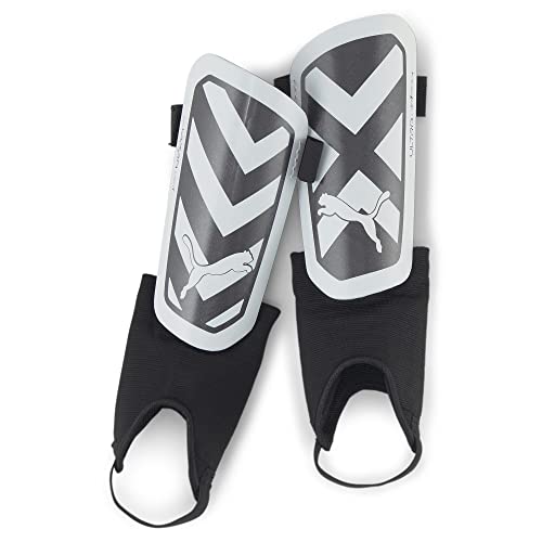 PUMA Mens Ultra Light Ankle Shinguards Soccer Cleats - color: puma black-puma white, size: Large
