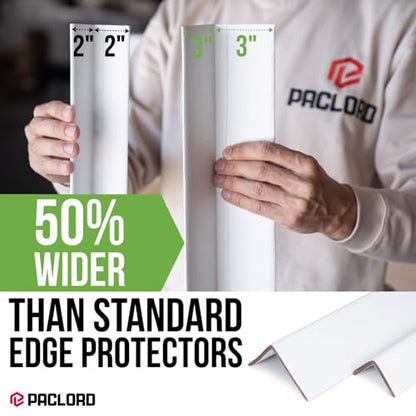 Extra-Wide 48" x 3" x 3" Reinforced Cardboard Edge Protectors (Pack of 100) – 0.16" Standard-Duty Thickness – Cardboard Edge Protectors for Shipping – American Quality Pallet Edge Protector