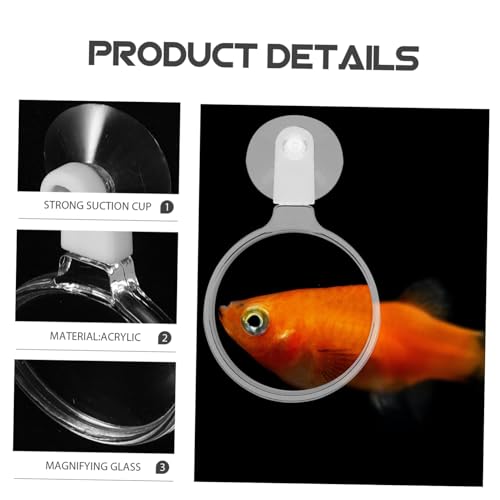 Hemoton Aquarium Glass Cup Microlandscape Viewer for Small Animals and Plants Design Observation Fish Tanks
