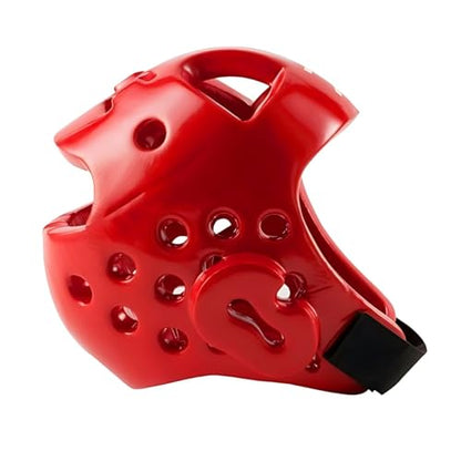 Youth & Adults Taekwondo Karate Headgear MMA Martial Arts Helmet, Soft Head Gear for Martial Art Grappling Muay Thai Kickboxing Taekwondo - color: RED, size: X-Large