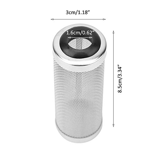 Aquarium Filter Guard, Stainless Steel Fish Shrimp Mesh Net Filter Case Cover Guard Stainless Steel Shrimp Cylinder Cover for Fish Tank Accessories(L 6mm)
