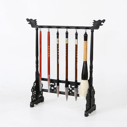 Hbasyp Chinese Calligraphy Brush Brush Holder Calligraphy Brush Brush Holder, Black, BJ-001