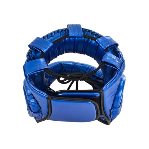 Adjustable Boxing Headgear with Full Coverages Protections Easy Liners Kickboxing Helmet for Athletes Present Muay Thai Helmet - color: White