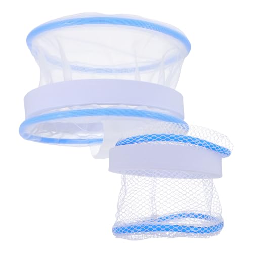 UKCOCO 2pcs Aquarium Breeding Box with Nylon Mesh, Floating Fish Tank Isolation Chamber for Guppy Fry and Shrimp Hatchery, Round Aquarium Breeder Net for Small Livebearers