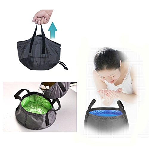 Multiple Foldable Wash Basin Sink Water Bag Portable Mini 8.5L for Footbath Camping Hiking Outdoor Durable Design