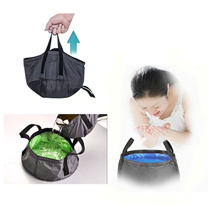 Multiple Foldable Wash Basin Sink Water Bag Portable Mini 8.5L for Footbath Camping Hiking Outdoor Durable Design