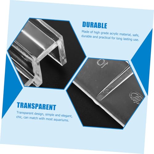 TOYANDONA 4pcs Acrylic Fish Tank Cover Support Bracket Sturdy Lid Holders for Various Open Aquariums Easy to Install and Wear- Design for Preservation