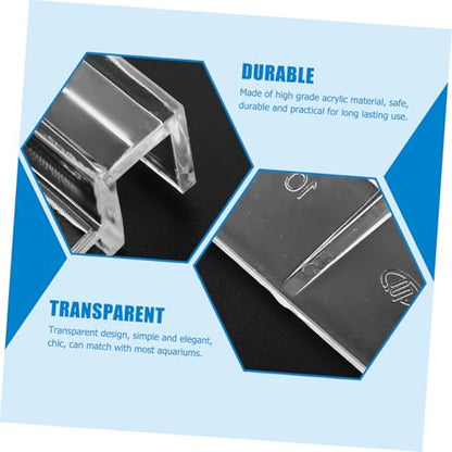 TOYANDONA 4pcs Acrylic Fish Tank Cover Support Bracket Sturdy Lid Holders for Various Open Aquariums Easy to Install and Wear- Design for Preservation