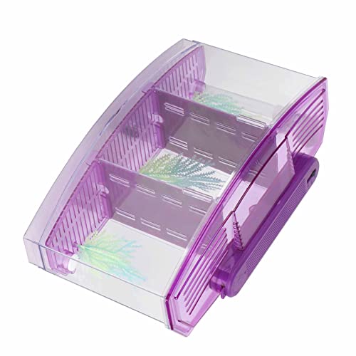 Yctze LED Acrylic Aquarium Breeding Box and Kit - Ideal for Betta Fish, Dual and Mini Aquarium Environment - color: Purple