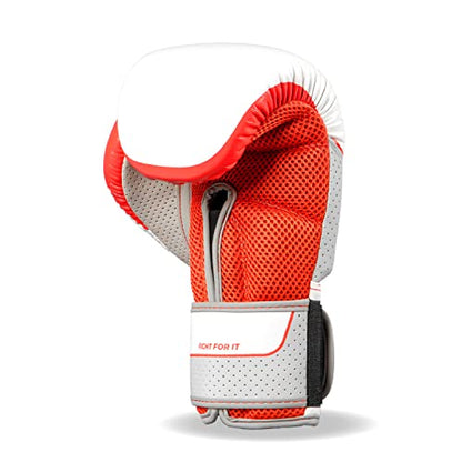 Sanabul Hyperstrike Boxing Gloves for Women, Kickboxing MMA Muay Thai Gloves, Training Sparring Punching Heavy Bag. - color: Red/White, size: 10 oz