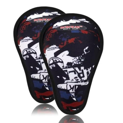 2-Pack Soft Foam Athletic Protective Cup, Flexible Lightweight Sports Guard Cup for Baseball, Football, Lacrosse, Hockey - color: black