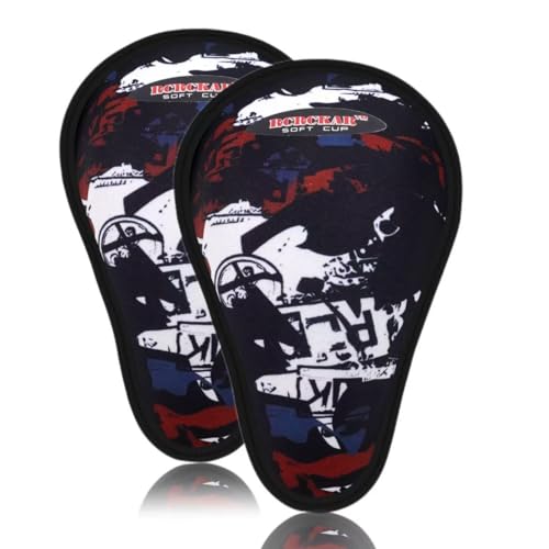 2-Pack Soft Foam Athletic Protective Cup, Flexible Lightweight Sports Guard Cup for Baseball, Football, Lacrosse, Hockey - color: black