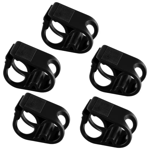 5 Pcs Plastic Tubing Clamps, 1/4" - 1/2" Tube O.D. Adjustable Tube Clamp Shut Off Hose Clamp, Laboratory Pinch Valve Flow Control Hose Clamp（Black） - color: Black, size: 1/4" - 1/2"