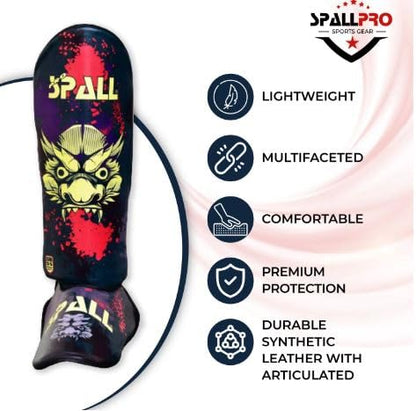 Muay Thai Guards Shin Guards for Kickboxing Martial Arts Kicking BJJ Boxing Equipment MMA Training and Sparring Leg Guard with Instep Protection Pads - color: Green, size: X-Small
