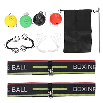 Boxing Reflex Ball Set | Adjustable Headband Reflex Ball for Hand-Eye Coordination Training | Enhance Reflexes, Speed & Skills | Ideal for All Ages & Fitness Levels