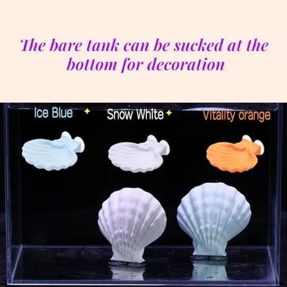 Betta Fish Hammock, Shell Pad with Strong Suction Cup Natural Resting Bed for Bettas Soft Fin-Safe Silicone Betta Fish Tank Decor and Accessories (White)