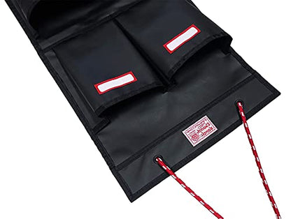Rough Enough Locker Organizer, 4 Pockets Hanging for Gym Work Wall, Black - color: Black