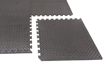 Interlocking Foam Tiles ½-inch Thick Exercise Mat - Soft Supportive Cushion for Exercising or Gym Equipment Floor Protection - SciencePurchase (24 Sqare Feet (6 Tiles))
