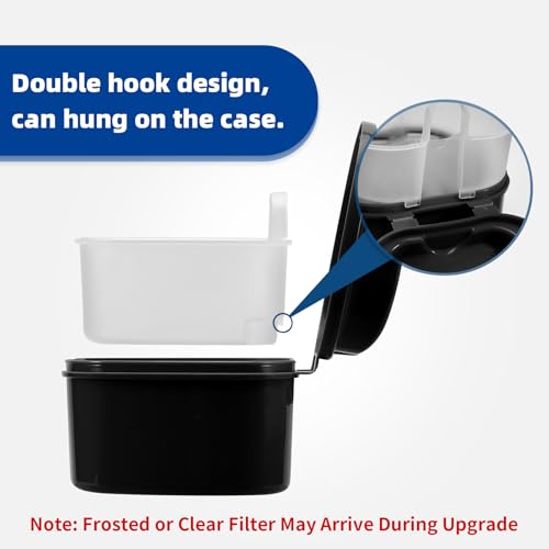 Annhua Denture Cup Retainer Cleaning Case Denture Soaking Container With Strainer Basket, Denture Cups For Soaking Dentures Mouthguard Storage Holder - Black - color: Black