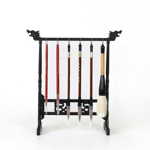 Hbasyp Chinese Calligraphy Brush Brush Holder Calligraphy Brush Brush Holder, Black, BJ-001