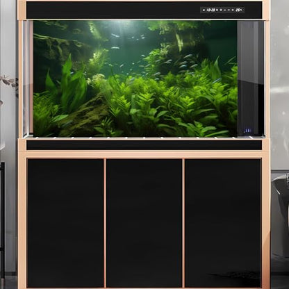 2 Packs Underwater Aquarium Background Lush Green Aquatic Plants Fish Tank Background Undersea Stone with Moss Tropical Reptile Tank Backgrounds Under The Sea World Aquarium Backgrounds 36x18in - color: Dark Green, size: 36(W)x18(H)in