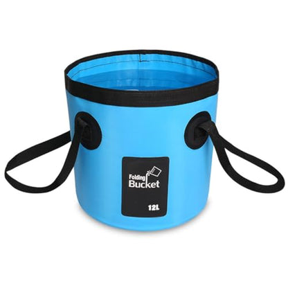 Collapsible Bucket with Handle,Car Wash Bucket Foldable Water Storage Container for Camping Fishing Beach Gardening, Portable Laundry Wash Basin for RV Cleaning Supplies