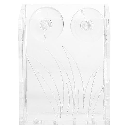 Ipetboom Acrylic Fish Tank Planter Small Vertical Plant Holder for Aquarium Decorative Water Plant Cup