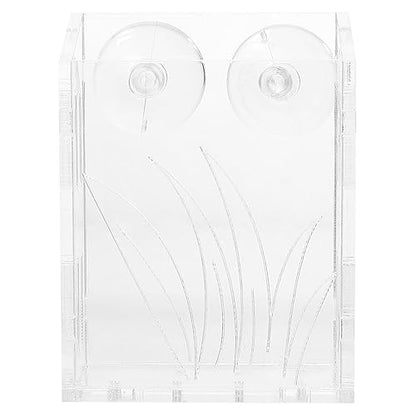 Ipetboom Acrylic Fish Tank Planter Small Vertical Plant Holder for Aquarium Decorative Water Plant Cup