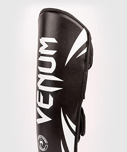 Venum Challenger Kids Shin Guards - color: Black/White, size: Small