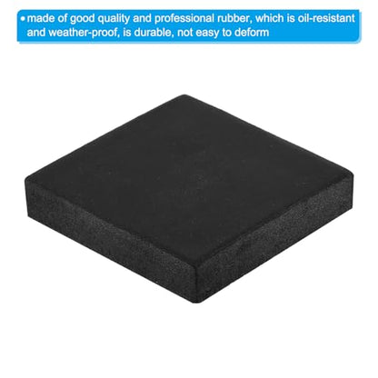PATIKIL Rubber Anti-Vibration Pads, 8 Pcs Square Vibration Isolation Mats 2" x 2" x 0.4" for HVAC Air Conditioner Air Compressor Washer Dryer, Black - size: 2" x 2" x 0.4"