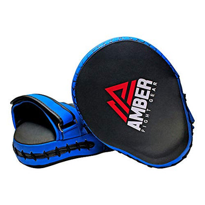 Premium Leather Curved Hook & Jab Pads for Boxing, MMA, Muay Thai, and Kickboxing Training - Hand Pads with Strike Target - Martial Arts Punching Shield