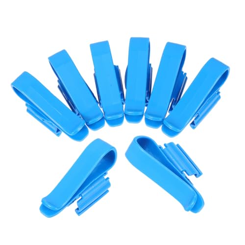 Milisten 8pcs Water Pipe Fixing Clamp for Aquarium Fish Tank Pool Hose Clamp Sturdy Plastic Fish Hanging Clips - color: Blue