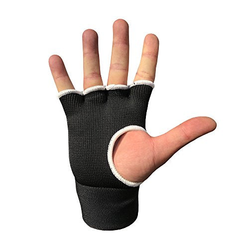 TMA Training Boxing Inner Gloves Hand Wraps MMA Fist Protector Bandages Mitts - color: Black, size: Large
