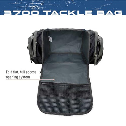 FROGG TOGGS Heavy Duty Fishing Tackle Duffle Bag, Includes Bait Trays, Black, 3700