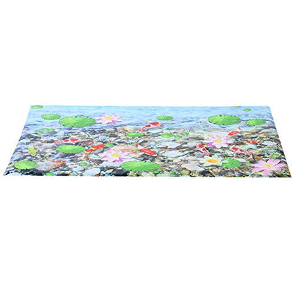 Fish Tank Aquarium Background Backdrop Adhesive Decor Paper, PVC Non - Reflective Sticker with Glue Backing, 122 x 50 cm for Freshwater and Saltwater Tanks