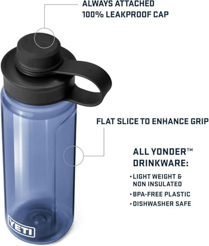 YETI Yonder Water Bottle with Yonder Tether Cap, Lightweight, Leakproof and BPA-Free - color: Royal Blue, size: 25 Ounces
