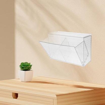 STOBOK Cotton Ball Holder Canisters Wall Mount Flyer Display Container Box 2 Compartments Bathroom Storage Cotton Pads Organizer