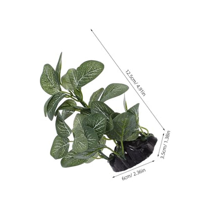 Alipis Realistic Artificial Aquarium Plant Decoration Sturdy Plastic Water Grass Ornament with Base for Fish Tank Landscape and Betta Hiding Spot Easy Maintenance Lifelike Design