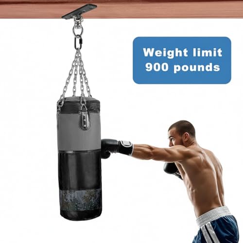 Kipika Heavy Bag Hanger Wall Mount Punching, Heavy Duty Boxing Bag Bracket for Home Gym Indoor Training, Adjustable & Rotatable Punching Bag Bracket for Boxing, Muay Thai - color: ‎B-Black (2 pack)