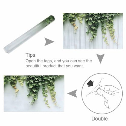 T&H XHome Aquarium Décor Backgrounds Spring Tree Branch Growing on a White Wall Pattern Fish Tank Background Aquarium Sticker Wallpaper Decoration Picture PVC Adhesive Poster 24.4" W x 16.4" H