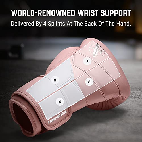 Hayabusa T3 Kanpeki Leather Boxing Gloves - color: Pink, size: 14oz